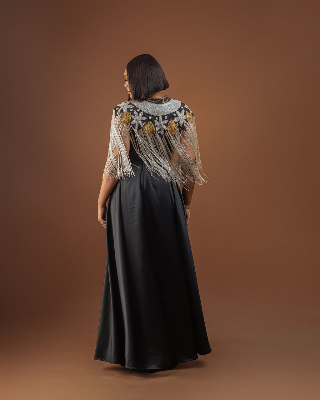 CHACHA BEADED TASSEL CAPE TOP (MADE TO ORDER)