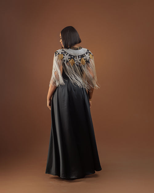 CHACHA BEADED TASSEL CAPE TOP (MADE TO ORDER)
